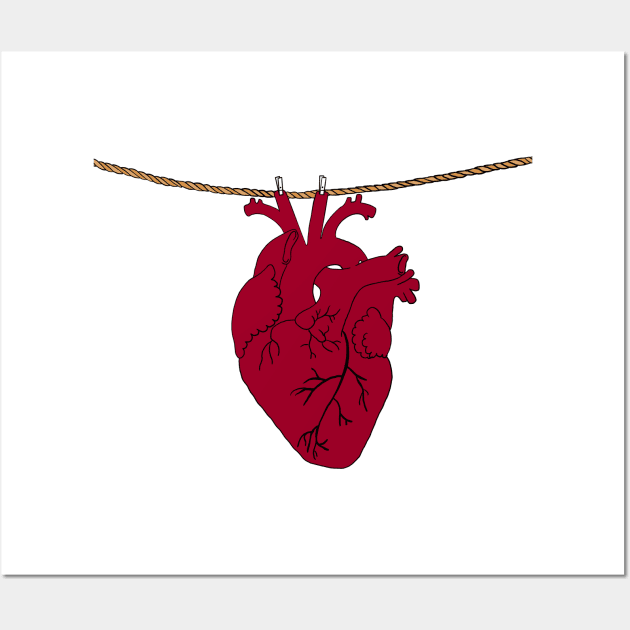 Clothes line heart Wall Art by Carries Design 